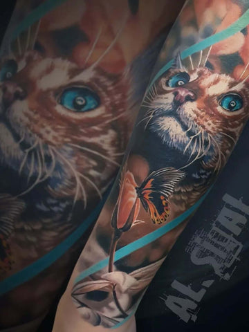 Cute Cat with Blue Eyes artwork