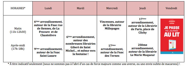 Programme semaine 8 mars