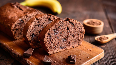 Panes de chocolate y platano con aceite de CBD