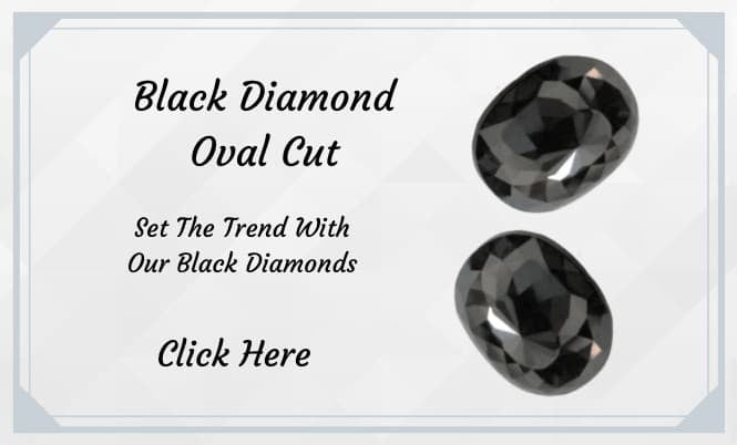 Black Diamonds Oval Shape