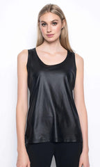 Faux Leather Style Tank Top– revolution boutique store