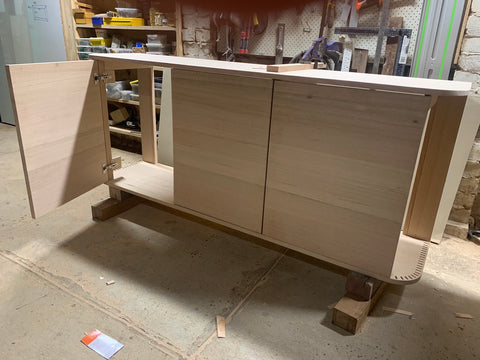 Custom furniture side cabinet tasmanian oak door assembly