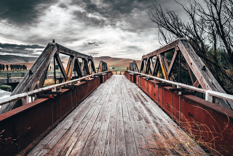 Reclaimed timber bridge