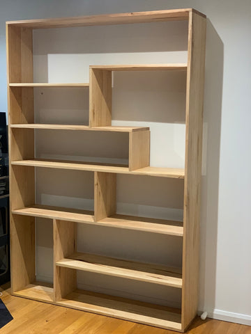 Bookshelf made from reclaimed Australian timber
