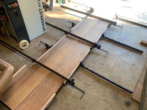 Glueup tasmanian blackwood for the record player cabinet