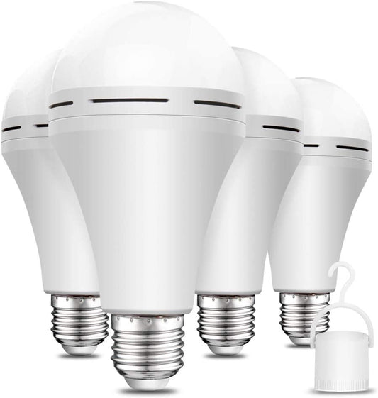 Neporal LITE Emergency Rechargeable Light Bulbs A19, Light Up to 48 hr