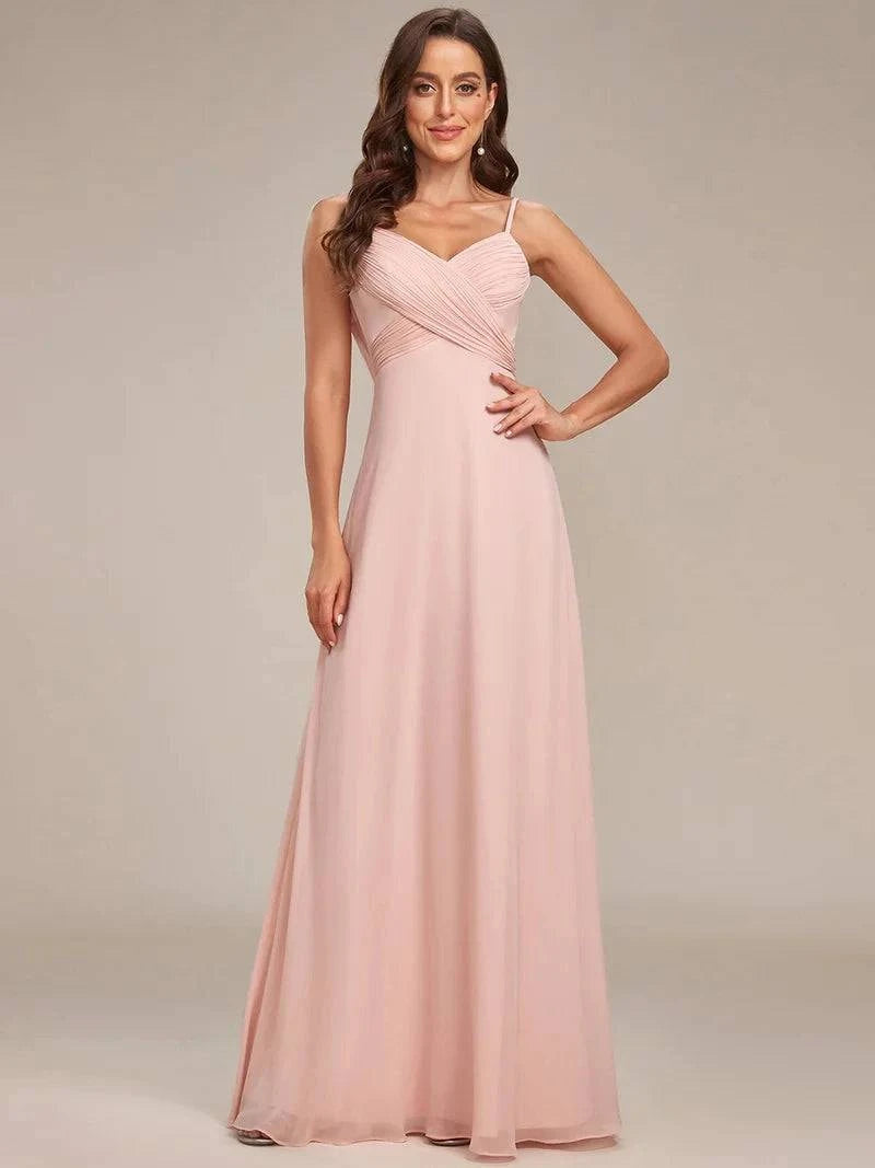 Elegant Spaghetti Strap Bridesmaid dress