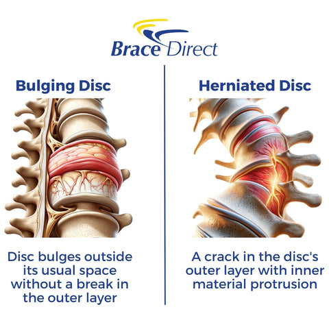 What is the difference in herniated disks and bulging disks in the back?