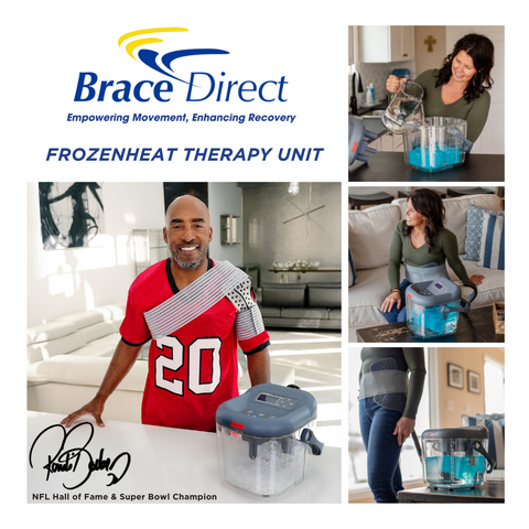 Rondé Barber - endorsing the Frozen Heat Therapy Unit from Brace Direct