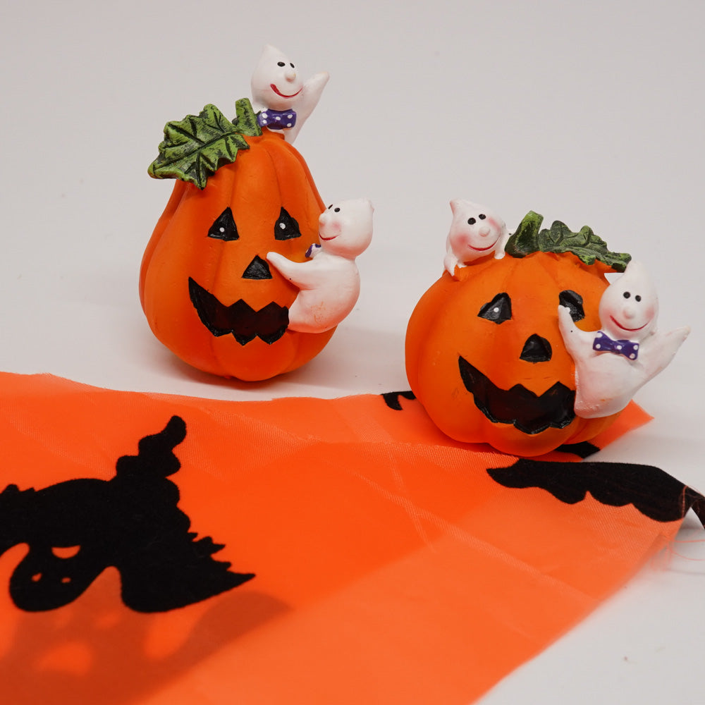 ゴーストパンプキン 6cmミニチュア 2個セット☆ハロウィン ハロウィン