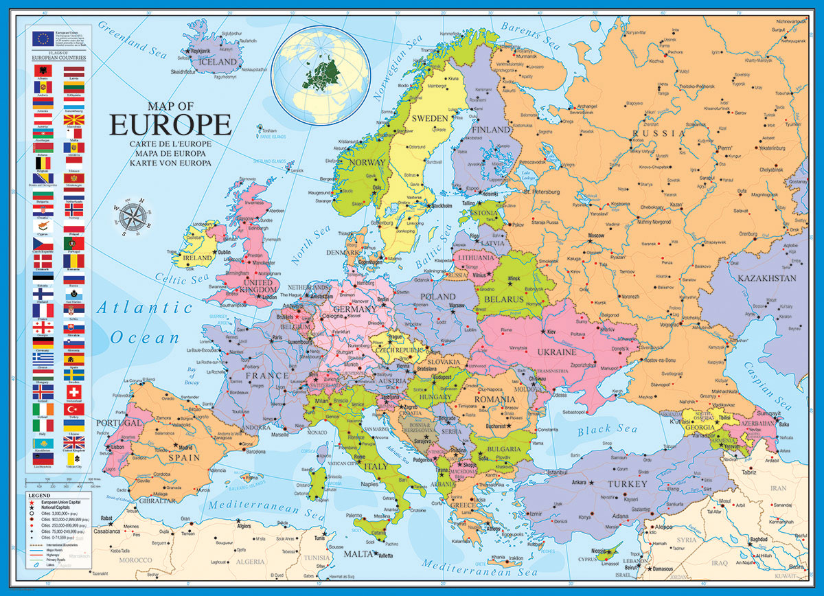 Eurographics 1000 Palan Palapeli Map Of Europe