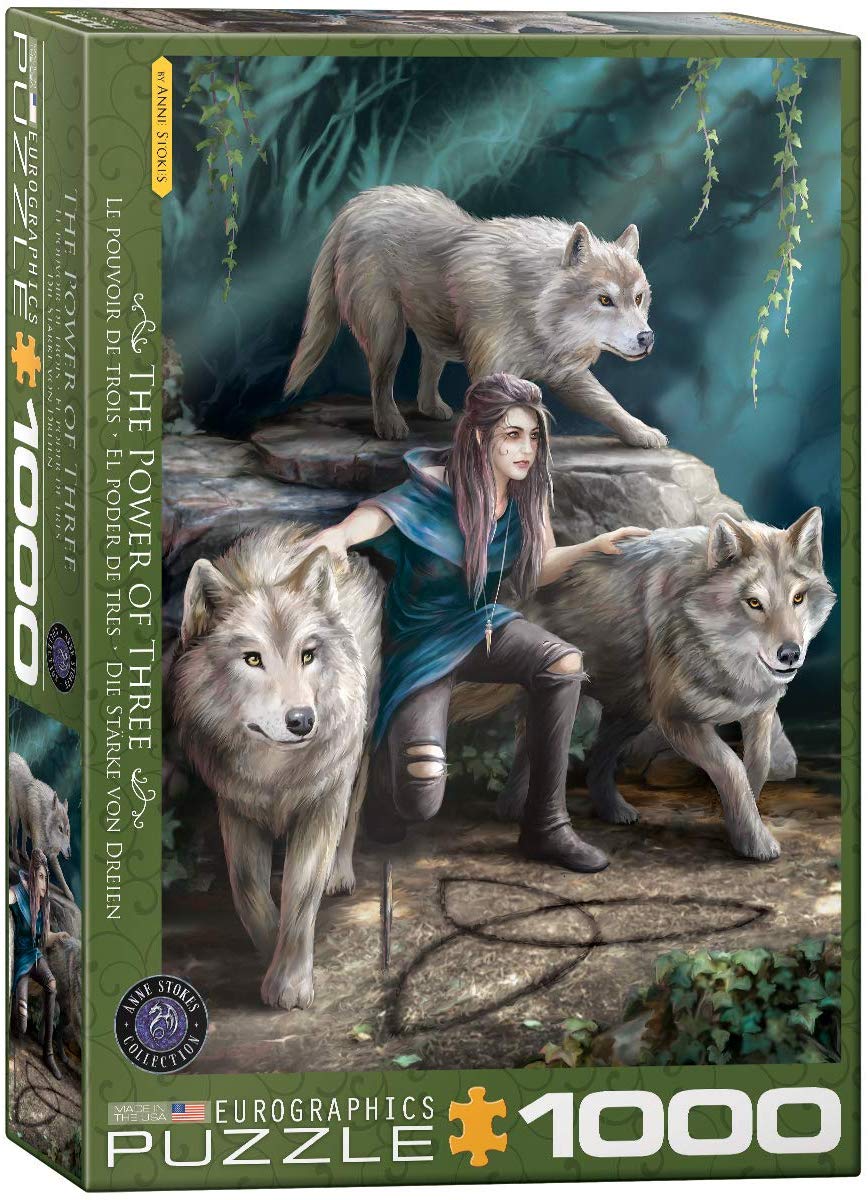 Eurographics Puzzle 1000 Palan Palapeli Anne Stokes - Wolves Family