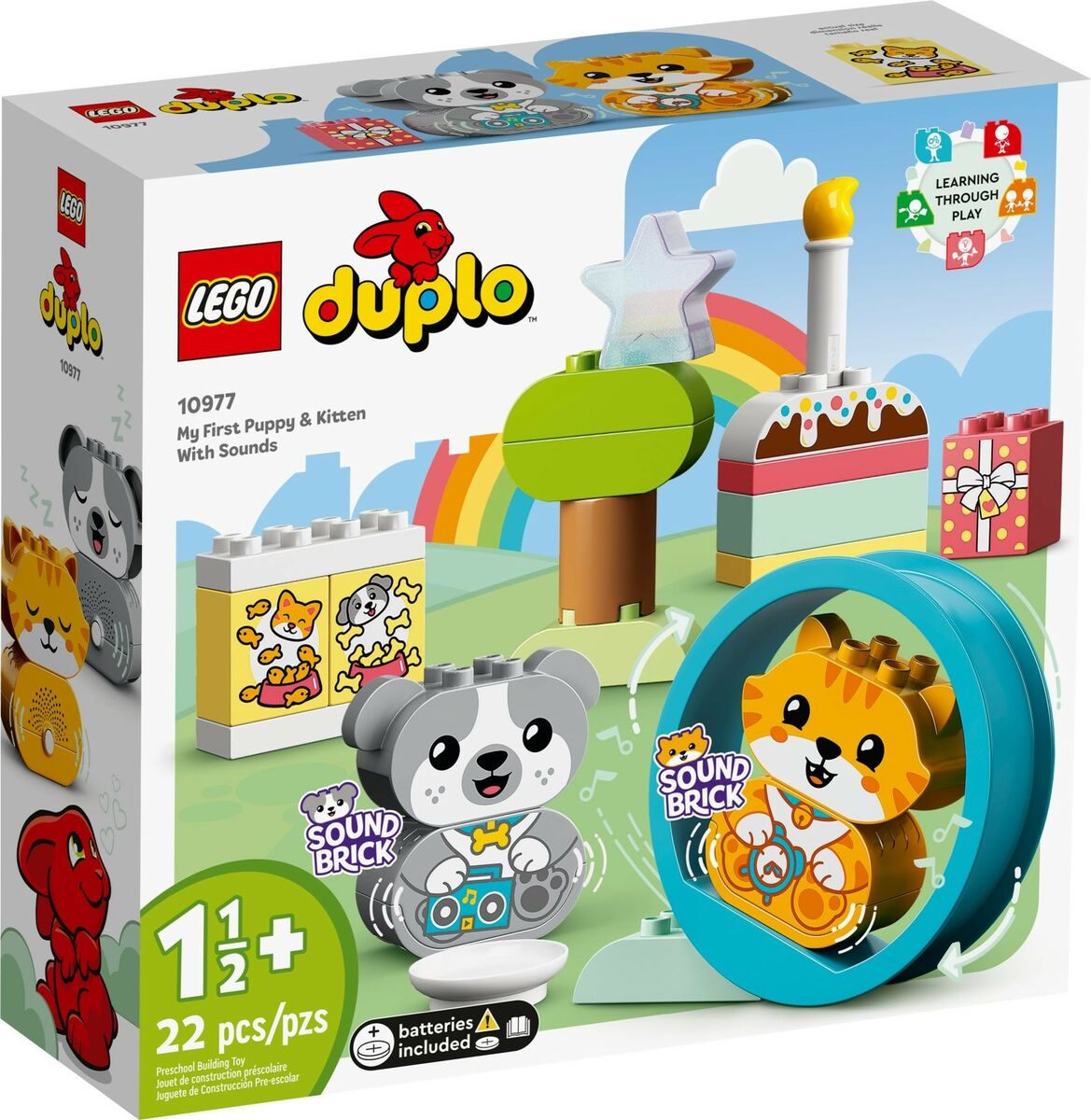 LEGO Duplo 10977 Ensimmäinen Koiranpentuni ja Kissanpentuni Äänillä