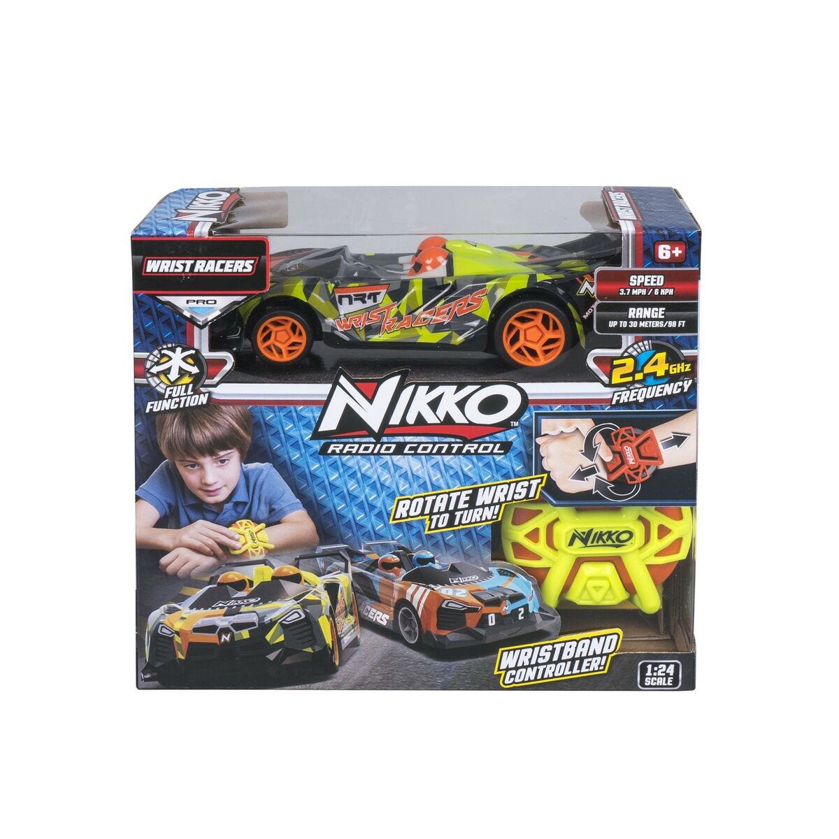 Nikko Wrist Racers Radio-ohjattava Auto Neon Vihreä 1:24