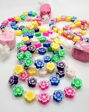 Polymer Clay Flower Butterfly Bracelet, Waterproof Jewelry, Comfort-Fit Wristlet, Young Teen Wear - Pure-Maddy