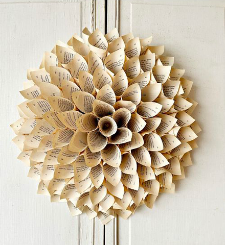 bricoler une fleur avec feuille en papier