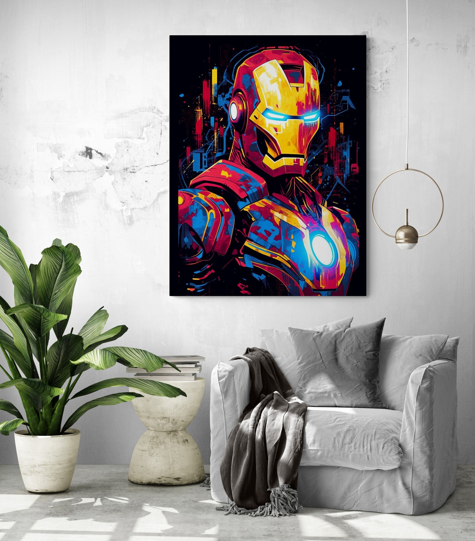 Tableau déco Iron Man comics Marvel - Tableau Deco