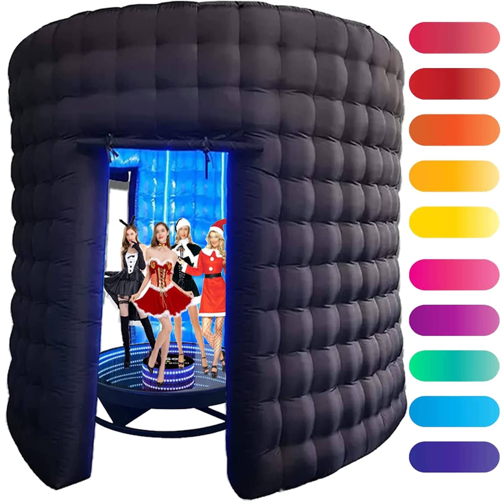 360 Photo Booth with LED Light Strip Suitable for 360 Photo Booth Machines Take Photos with Record Videos/Show Parties/Wedding Photography Customize