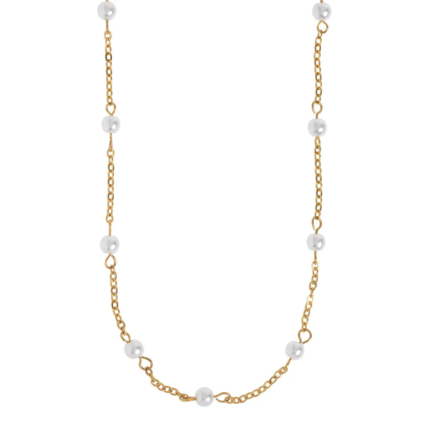 Estelle - Soft Pearl Necklace Stainless Steel