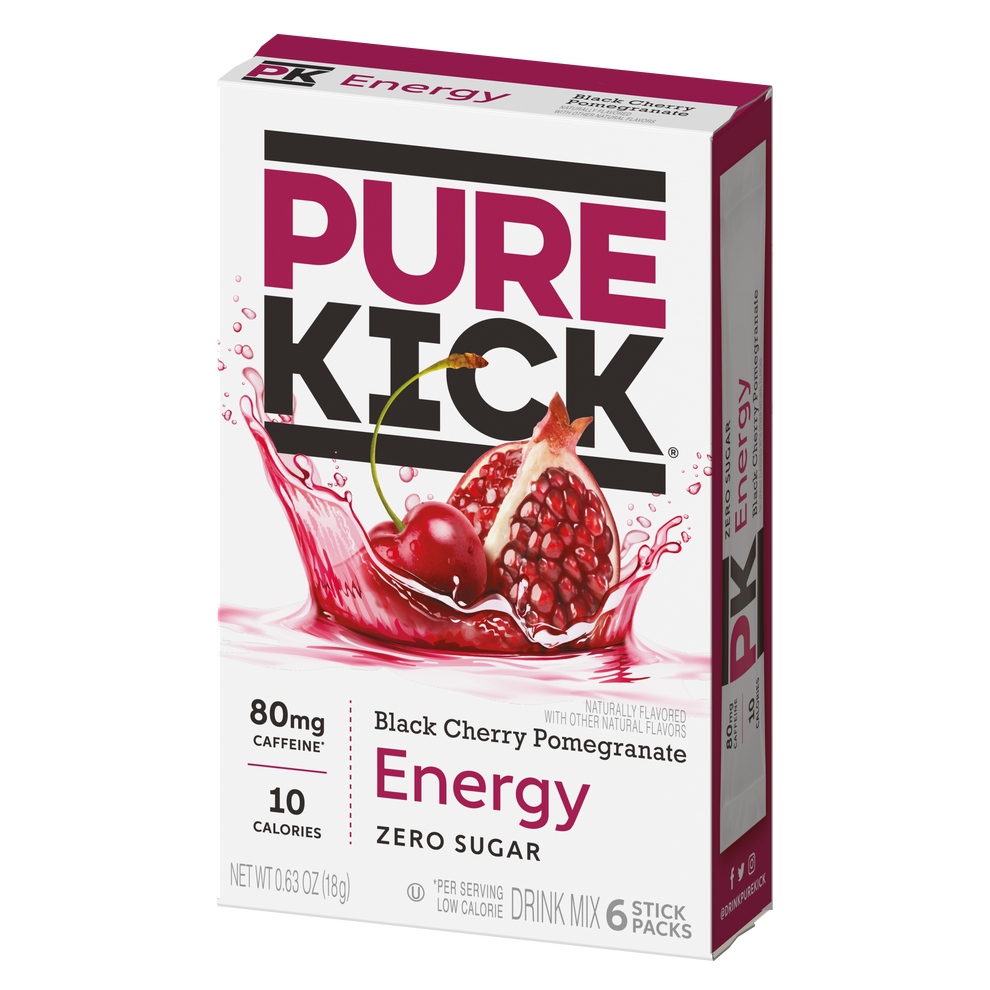 Pure Kick Black Cherry Pomegranate Energy Singles to Go