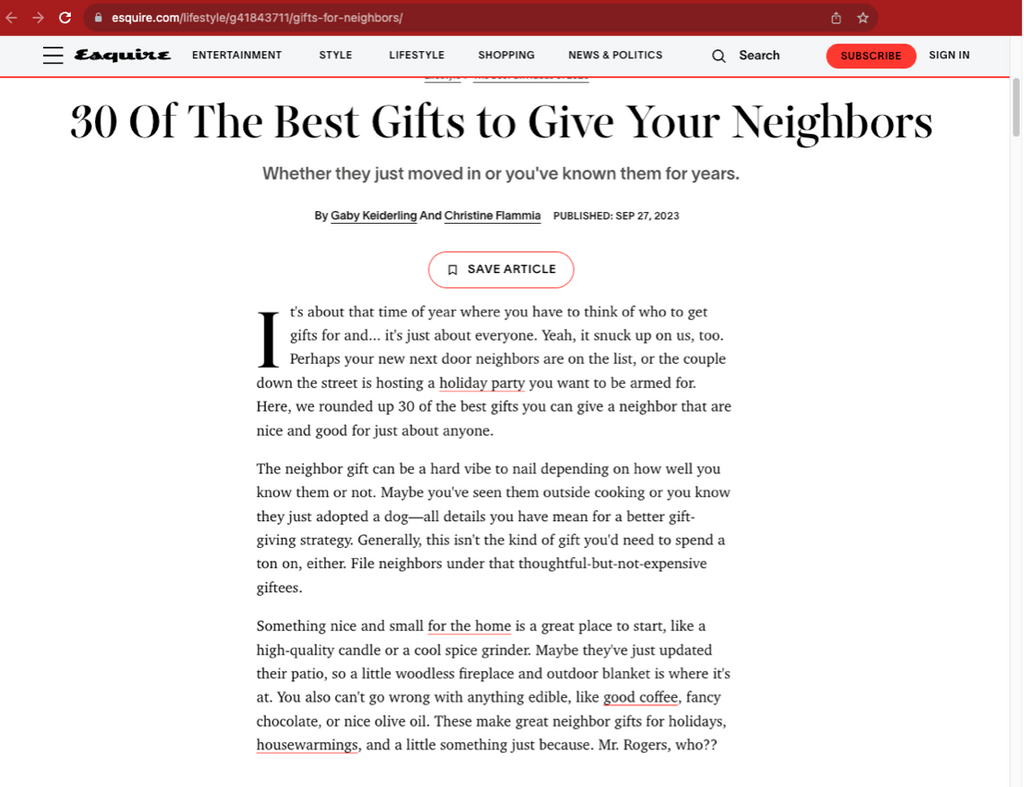 30 Of The Best Gifts to Give Your Neighbors - Whether they just moved in or you've known them for years.