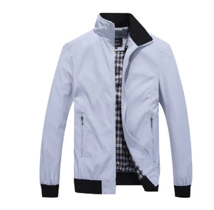 Plus Size Men's Windproof Jacket with Zipper Pocket - onlinegotmine.com