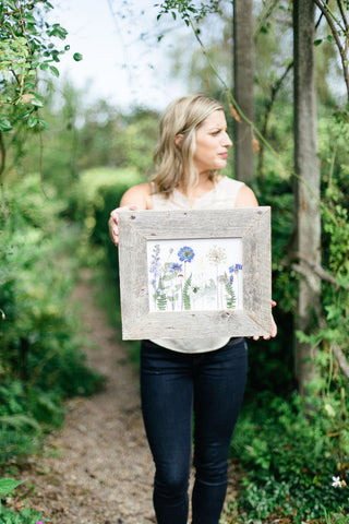 caring for you pressed flower artwork