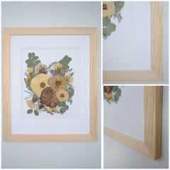 pressed wedding bouquet kentville nova scotia, preserved wedding flowers in handmade frame custom designed seek and bloom flowers wedding preservation 