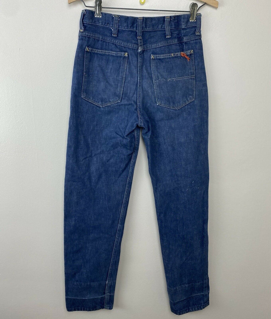 1950s Foremost Selvage Denim Blue Jeans, 26x27.5, JC Penney, Old