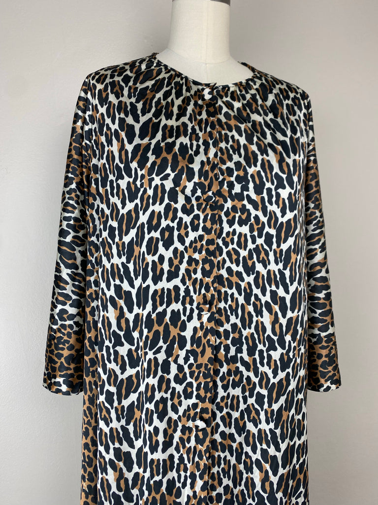 1970s Leopard Print Peignoir Set, Vanity Fair Size Small, Matching Nig ...