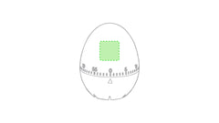 minuteur revey Zone 1 - Sur le corps supérieur de l'œuf Zone de marquage max: 20 x 20 mm TAMPOGRAPHIE D (maximale 4 couleurs)