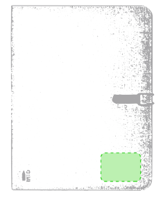 Porte-Documents Sorgax Zone 1 - Dans le coin en bas à droite Zone de marquage max: 70 x 50 mm SÉRIGRAPHIE G (maximale 1 couleur) TRANSFERT SÉRIGRAPHIQUE (maximale 8 couleurs)