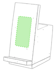 porte crayon prosan Zone 1 - Face avant Zone de marquage max: 40 x 70 mm TAMPOGRAPHIE D (maximale 4 couleurs) GRAVURE LASER 2