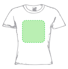 T-Shirt Femme Tecnic Rox Zone 4 - Poitrine Zone de marquage max: 265 x 270 mm SÉRIGRAPHIE F (maximale 6 couleurs) TRANSFERT SÉRIGRAPHIQUE (maximale 8 couleurs) GRAVURE QUADRICHROMIE X (Minimum 500 pièces) (FULLCOLOR)