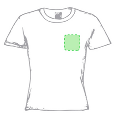 T-Shirt Femme Tecnic Rox Zone 5 - Poitrine gauche Zone de marquage max: 80 x 80 mm SÉRIGRAPHIE F (maximale 6 couleurs) GRAVURE BRODERIE P (FULLCOLOR) TRANSFERT SÉRIGRAPHIQUE (maximale 8 couleurs)