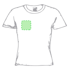 T-Shirt Femme Tecnic Rox AREA 6 - Poitrine droite Zone de marquage max: 80 x 80 mm SÉRIGRAPHIE F (maximale 6 couleurs) GRAVURE BRODERIE P (FULLCOLOR) TRANSFERT SÉRIGRAPHIQUE (maximale 8 couleurs)