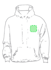 Sweat-Shirt à Capuche Adulte Harnix Zone 1 - Poitrine gauche Zone de marquage max: 80 x 80 mm SÉRIGRAPHIE F (maximale 6 couleurs) TRANSFERT SÉRIGRAPHIQUE (maximale 8 couleurs) GRAVURE TRANSFERT NUMÉRIQUE (FULLCOLOR) GRAVURE BRODERIE P (FULLCOLOR)
