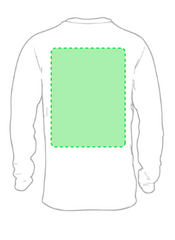 Sweat-Shirt Adulte Sendex Zone 7 - Dans le dos Zone de marquage max: 330 x 400 mm SÉRIGRAPHIE F (maximale 6 couleurs) TRANSFERT SÉRIGRAPHIQUE (maximale 8 couleurs) GRAVURE TRANSFERT NUMÉRIQUE (FULLCOLOR)