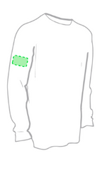 Sweat-Shirt Adulte Sendex Zone 5 - Sur la manche droite Zone de marquage max: 80 x 50 mm SÉRIGRAPHIE F (maximale 6 couleurs) TRANSFERT SÉRIGRAPHIQUE (maximale 8 couleurs) GRAVURE TRANSFERT NUMÉRIQUE (FULLCOLOR) GRAVURE BRODERIE P (FULLCOLOR)