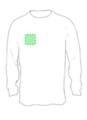 Sweat-Shirt Adulte Sendex Zone 2 - Poitrine droite Zone de marquage max: 80 x 80 mm SÉRIGRAPHIE F (maximale 6 couleurs) TRANSFERT SÉRIGRAPHIQUE (maximale 8 couleurs) GRAVURE TRANSFERT NUMÉRIQUE (FULLCOLOR) GRAVURE BRODERIE P (FULLCOLOR)