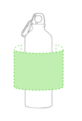 set de bouteille avec serviette cloister Zone 7 - Autour de la gourde Zone de marquage max: 100 x 100 mm DIGITAL W5 -100cm