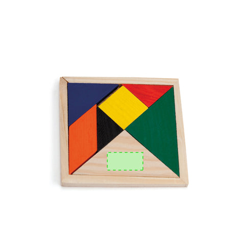Puzzle Tangram  Zone 1 - Centré Zone de marquage max: 30 x 15 mm TAMPOGRAPHIE F (maximale 1 couleur) GRAVURE LASER 2 (maximale 1 couleur)