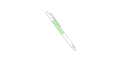 stylet than Zone 2 - Sur le corps du stylo face B Zone de marquage max: 50 x 7 mm TAMPOGRAPHIE A (maximale 4 couleurs) DIGITAL W1 -5cm