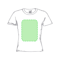 T-Shirt Femme Couleur "keya" WCS180 Zone 3 - Poitrine Zone de marquage max: 330 x 200 mm SÉRIGRAPHIE F (maximale 6 couleurs) TRANSFERT SÉRIGRAPHIQUE (maximale 8 couleurs) GRAVURE TRANSFERT NUMÉRIQUE (FULLCOLOR)