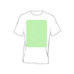 T-Shirt Adulte Couleur Original T Zone 3 - Poitrine Zone de marquage max: 330 x 400 mm SÉRIGRAPHIE F (maximale 6 couleurs) TRANSFERT SÉRIGRAPHIQUE (maximale 8 couleurs) GRAVURE TRANSFERT NUMÉRIQUE (FULLCOLOR)
