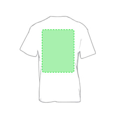 T-Shirt Adulte Blanc Iconic V-Neck Zone 7 - Dans le dos Zone de marquage max: 330 x 400 mm SÉRIGRAPHIE F (maximale 6 couleurs) TRANSFERT SÉRIGRAPHIQUE (maximale 8 couleurs) GRAVURE TRANSFERT NUMÉRIQUE (FULLCOLOR) GRAVURE QUADRICHROMIE X (Minimum 500 pièces) (FULLCOLOR)