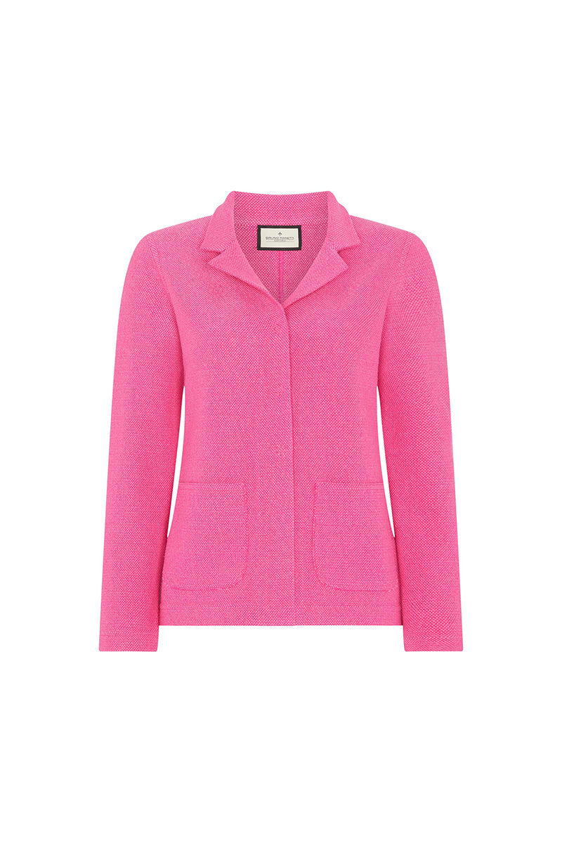 Fuchsia Wool Pique Jacket