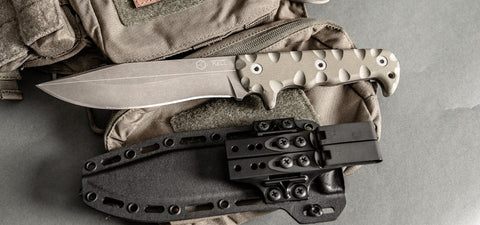 Tactical knife with sheath