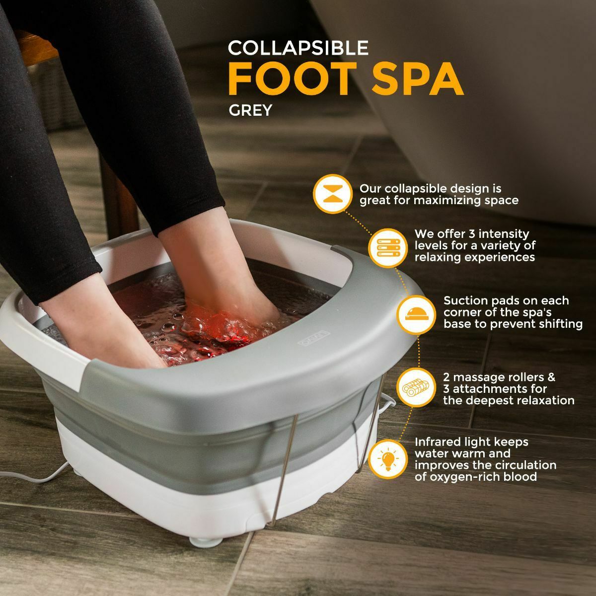 infrared light in foot bath