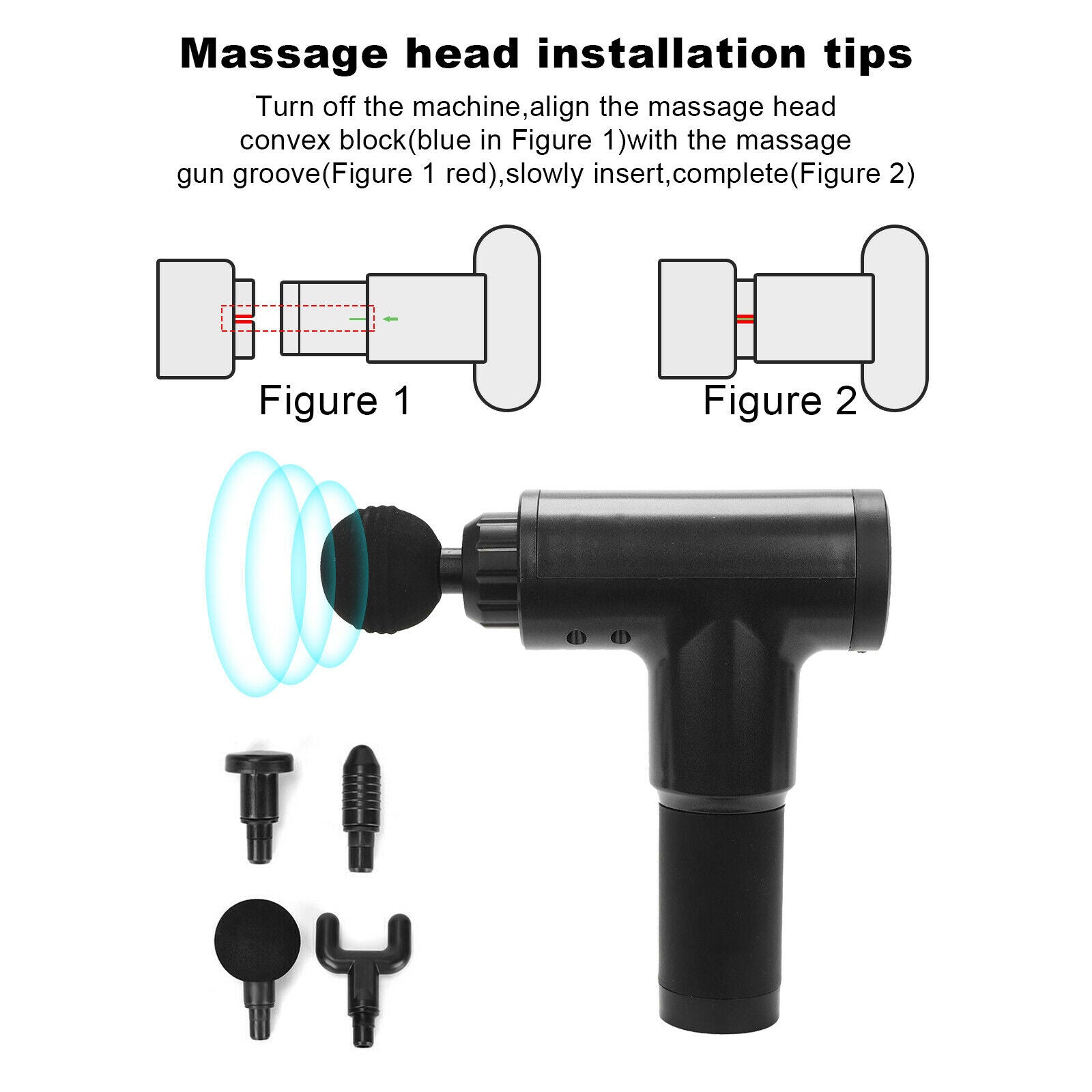 UK Percussion Massage Gun Massager Muscle Vibration Relaxing Therapy Deep Tissue